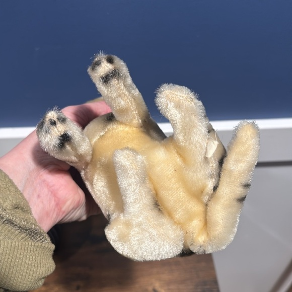 Unbranded Steiff kitten sitting cat kitty green eyes sewn nose mohair beautiful - Picture 9 of 15